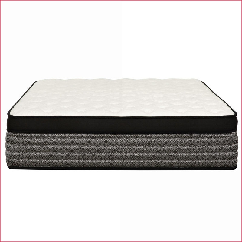 Mattresses, Queen 16 in. Pocket Coil Hybrid Plush Gel Memory Foam Mattress White/Gray | Grey+White | Polyester, 16", Queen