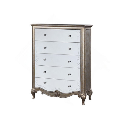 Commode antique à finition champagne