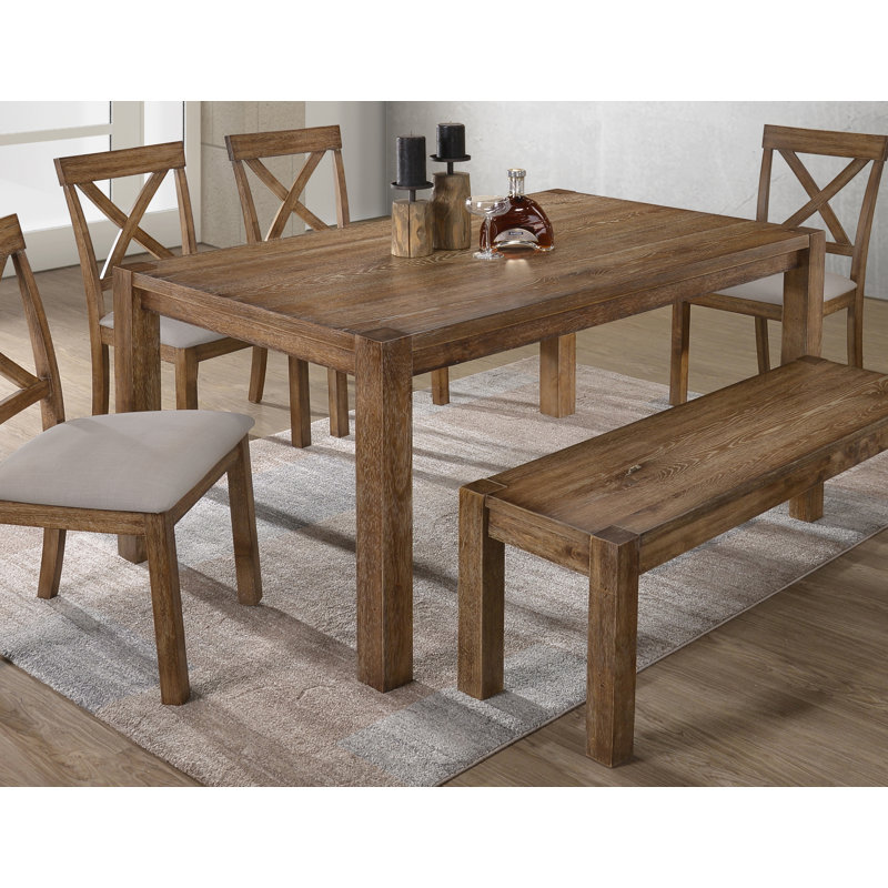 Hostetler 60" Wood Rectangular Dining Table 