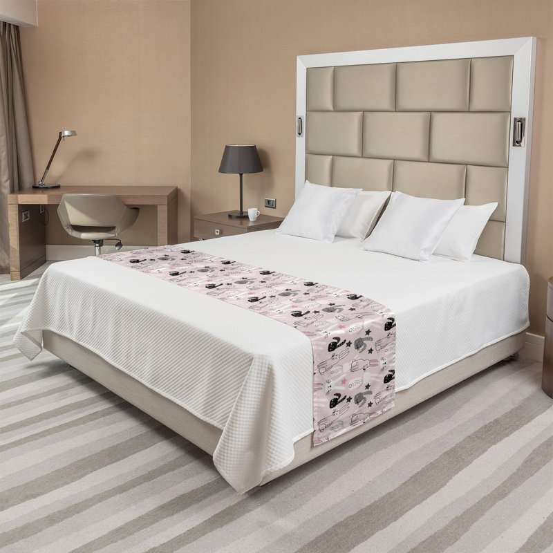 Tapis de couloir de lapin de Pâques Ambesonne - gris anthracite, Très grand lit