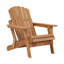 Chaise Adirondack pliante en bois surdimensionnée avec dossier et siège pré-assemblés, chaise de patio en bois pour patio