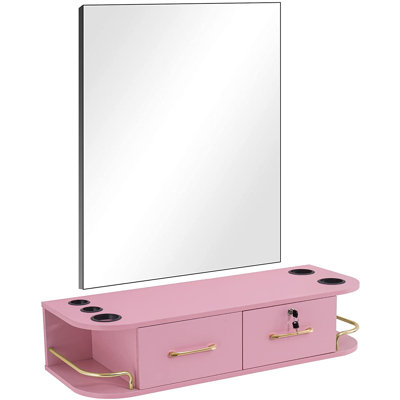 Station de barbier verrouillable avec miroir