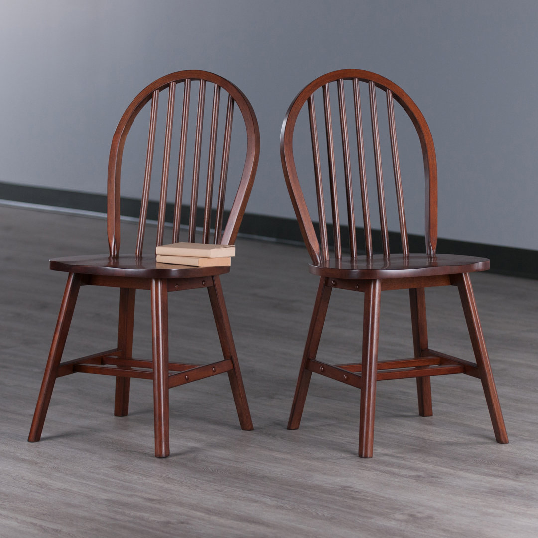 Divi 17.875'' H Solid Wood Side Chair (Set of 2) August Grove®