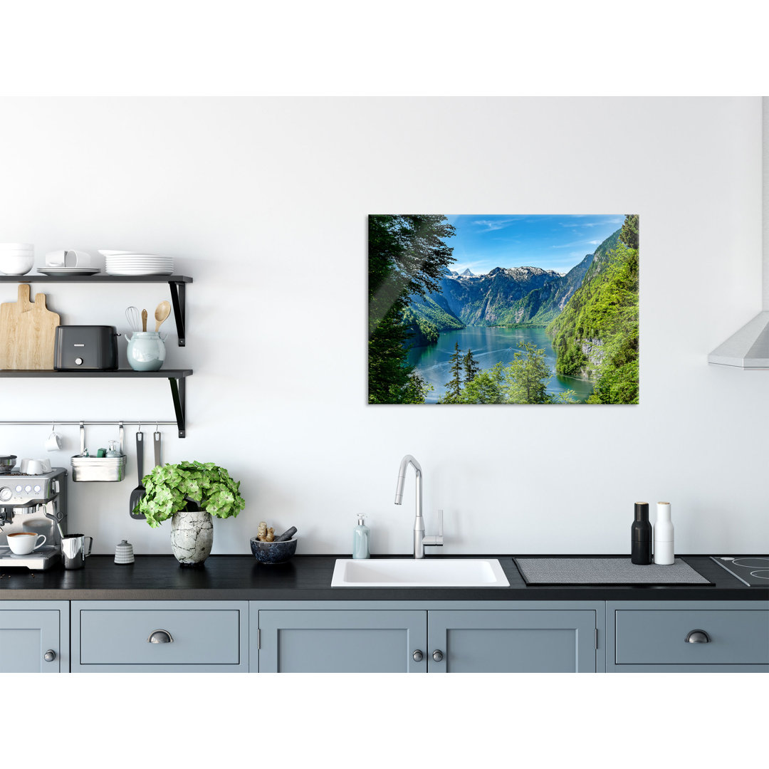 Glasbild | Wandbild Auf Echtglas | Blick Auf Den Königssee | 2 Blau LFy10110