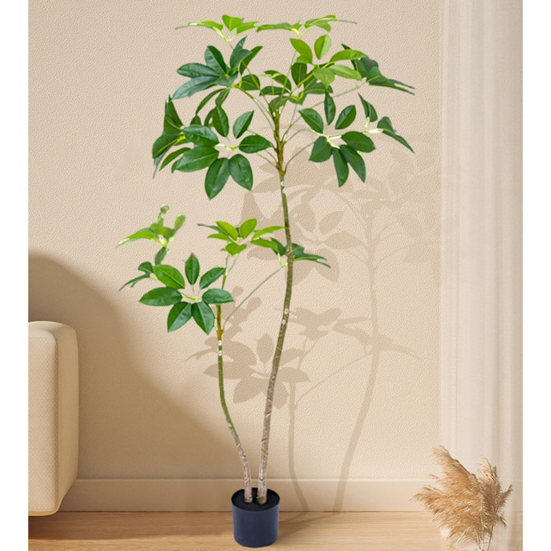 Parasol artificiel pour plantes artificielles d'intérieur et hautes avec jardinière