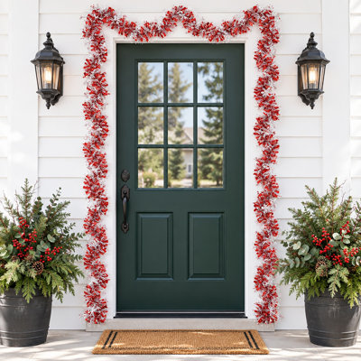 Guirlande de Noël en guirlande métallique de 15 mètres, idéale pour décorer le sapin, l'escalier, le foyer, la porte et les fêtes.