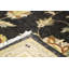 Hand-Knotted High-Quality Black and Cream Area Rug