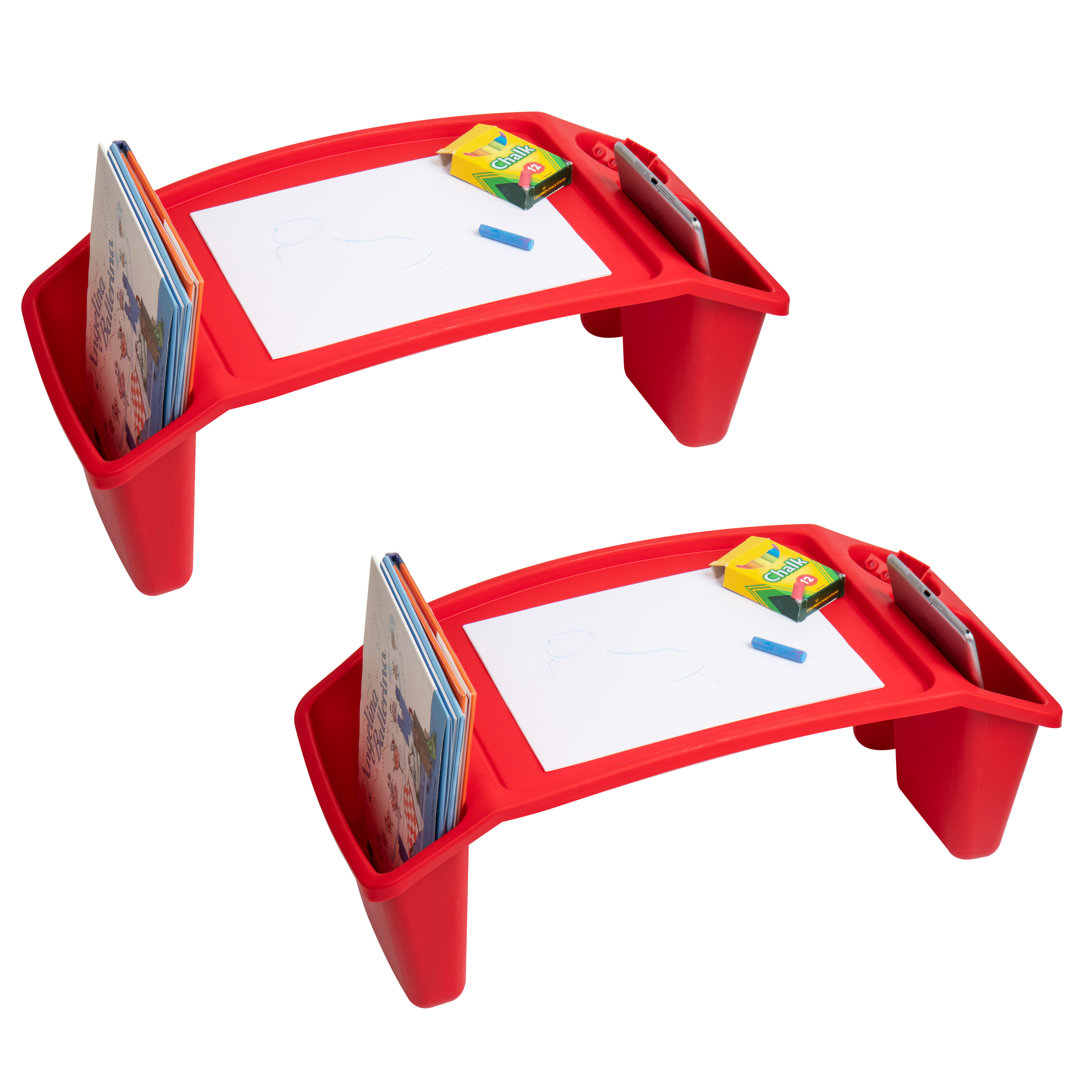 22.25" W Kids Lap Desk, Activity Tray, Drawing, Stackable, Portable, Plastic (Set of 2) Isabelle & Max™