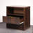 Wood Nightstands Sets of 2 with Storage Drawers and Open Shelf, 23.6'' W Large Fluted Night Stand Set, Espresso Mid Century Modern Bed Side Tables for Bedroom, Dorm-1332240427