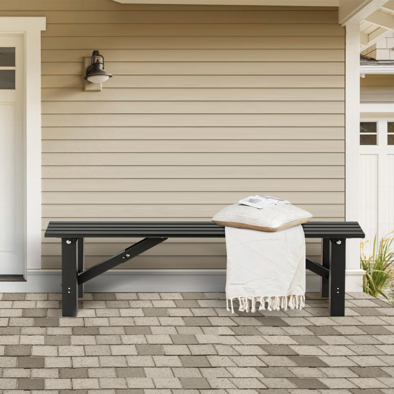 Banc d'extérieur en métal Entela, H 15,7 po x l 35,4 po x P 14,2 po