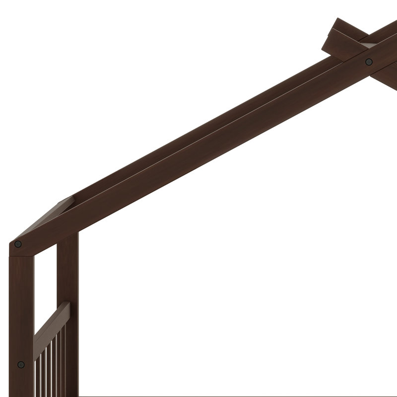 Lit en bois House House, Espresso, Simple