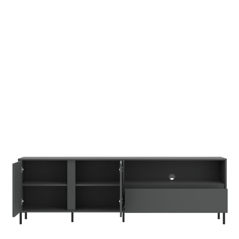 Unfinished TV Stand, 64.5cm H x 207.8cm L x 40cm W, Anthracite