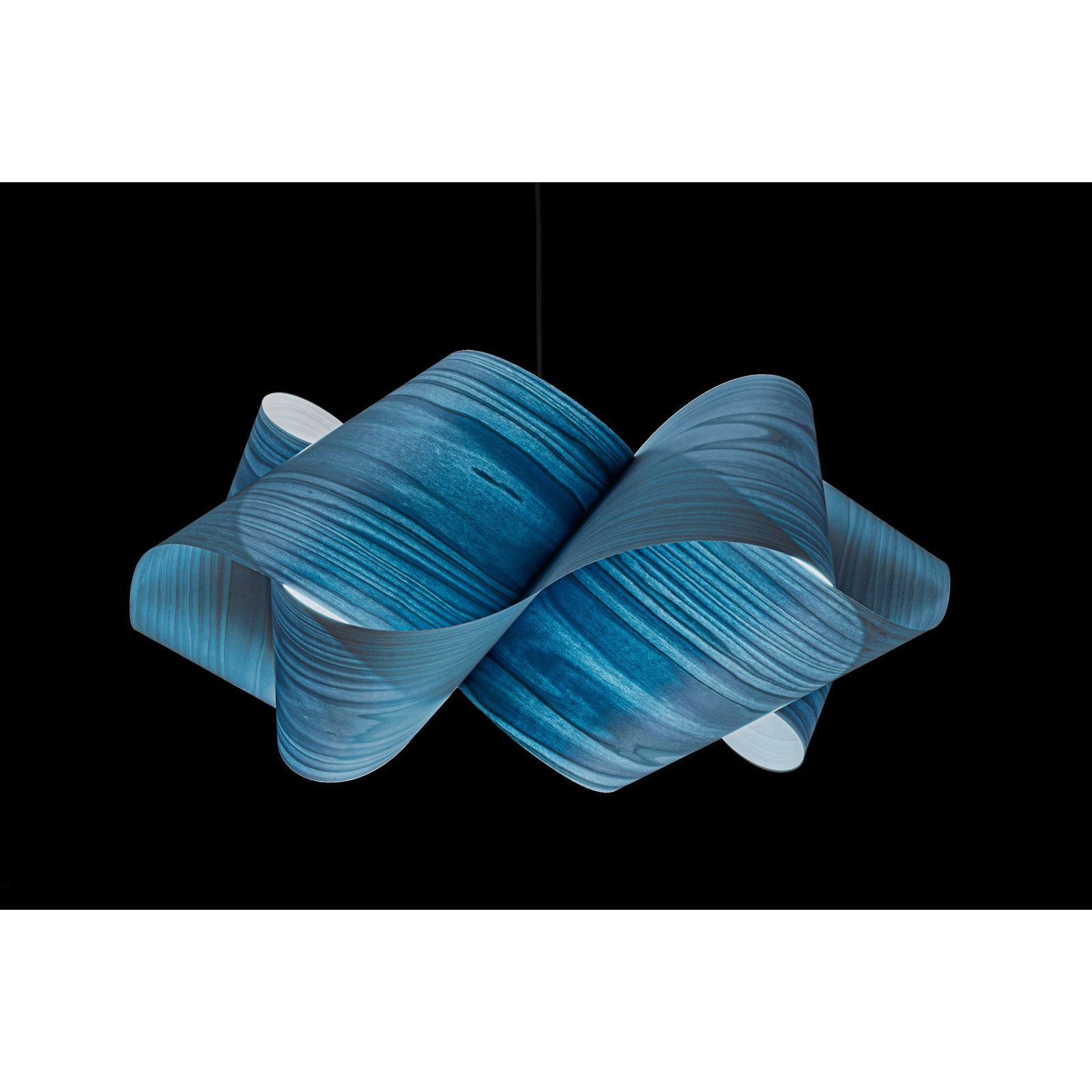 Swirl Single Light Dimmable Pendant, Blue, E26, Nickel