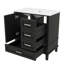 Ensemble de meuble-lavabo 30 po avec lavabo, porte à fermeture douce, armoire de salle de bain simple moderne en bois avec rangement, 3 tiroirs, structure en bois massif-2050921588
