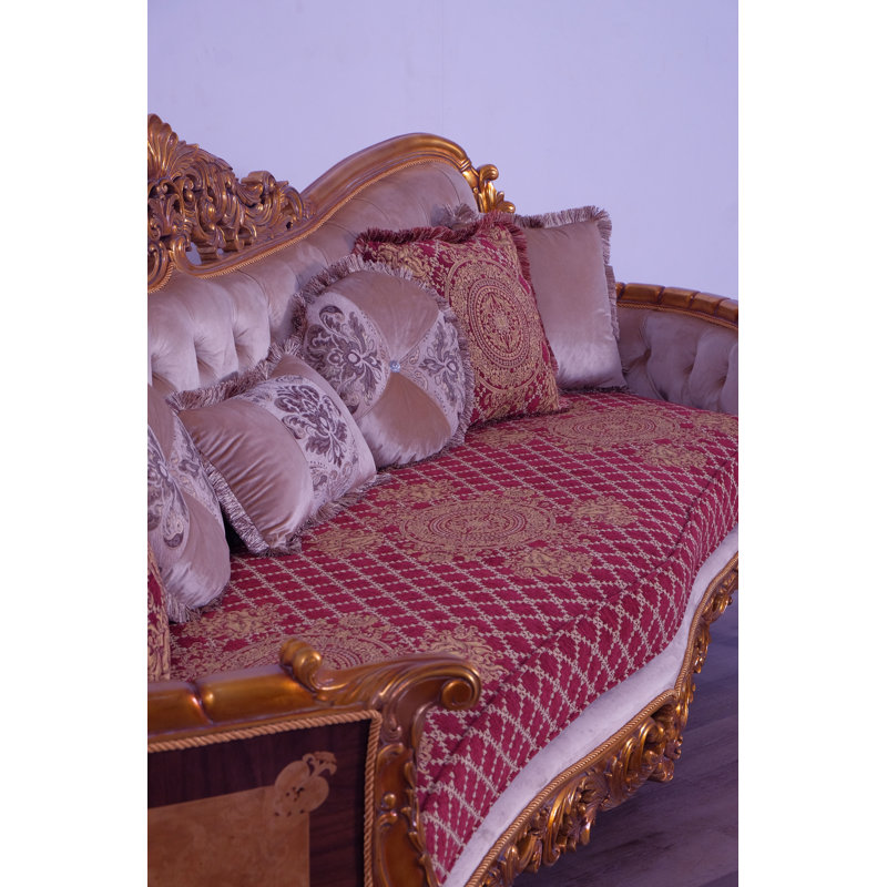 Maggiolini Sofa, Red/Burgundy, Brown