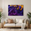 «Biomorphic Abstraction 53», art mural en métal mauve-1287056604