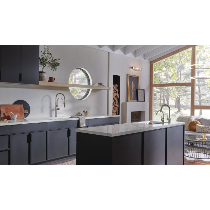 Beverage Faucet with Arc Spout, Polished Nickel