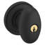 Egg  Keyed Entry Door Knob Set with Classic Rosette-133948379