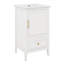 Meuble-lavabo de 20 po avec lavabo, meuble de rangement autoportant avec porte à fermeture douce, support de porte et tiroir