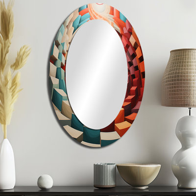 Décoration de miroir ovale multicolore ovale multicolore