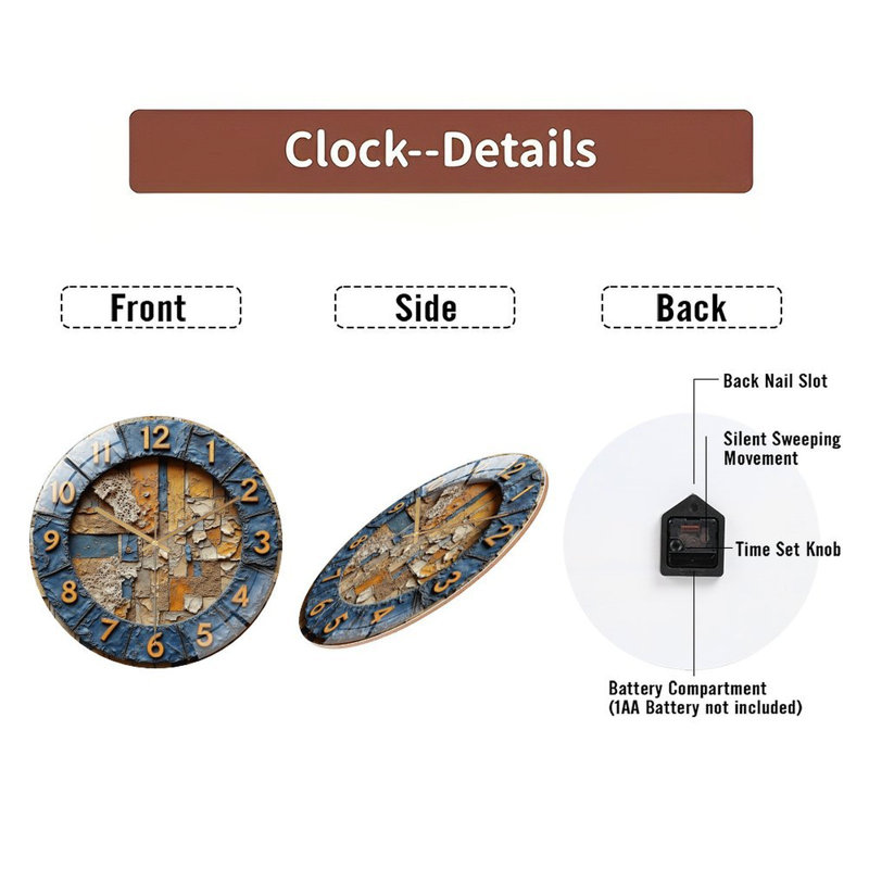 Horloge murale en verre Unique Unique