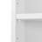 Tall White Corner Storage Cabinet with Adjustable Shelves and Enclosed Doors-129391212