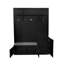 Portemanteau élégant avec solutions de confort et de rangement, armoire à chaussures fonctionnelle avec banc et coussin, portemanteau moderne avec crochets pour les entrées, noir-1283036992