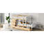 Lit superposé simple au-dessus d'un lit mezzanine avec tiroirs et - Naturel, fait de pin pour une fiabilité naturelle et un matériau robuste, maximise l'efficacité de la capacité de la chambre à coucher