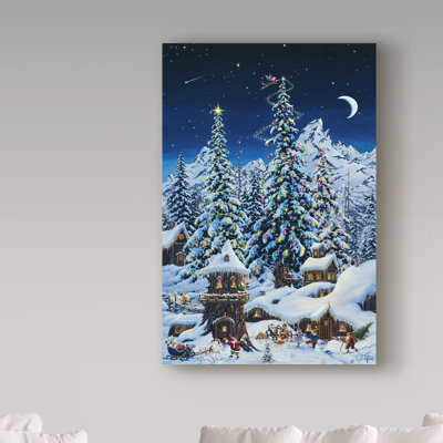 «Christmas With the Elves» par Fazulla, impression sur toile tendue