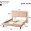 Lit pour grand lit Camel Tones avec structure douce, de soutien et stable pour la peau de la chambre à coucher