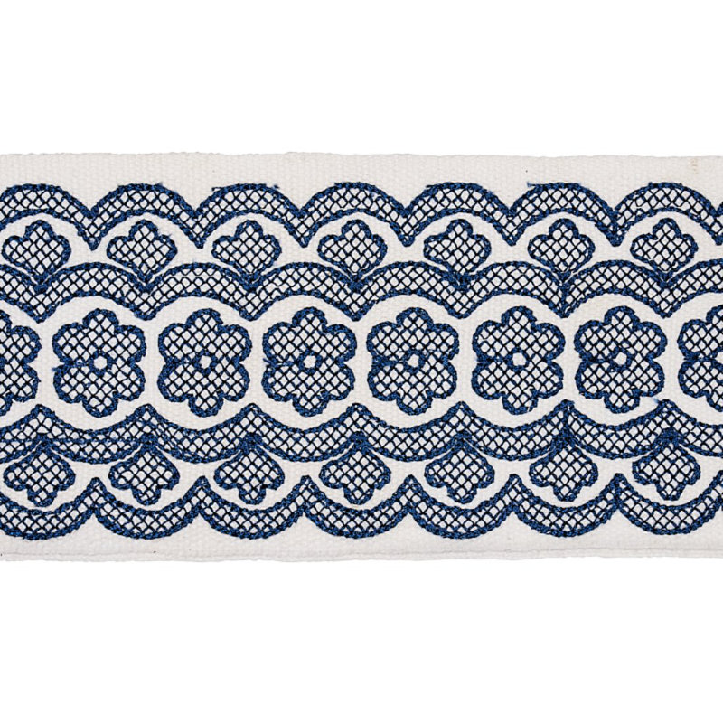 Astrid Embroidered Tape, Blue