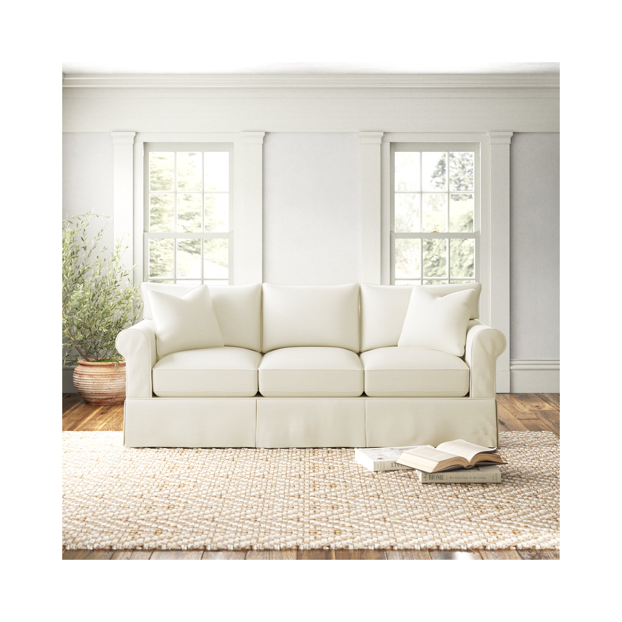 Amari 89'' Upholstered Sofa, Conversation Pearl