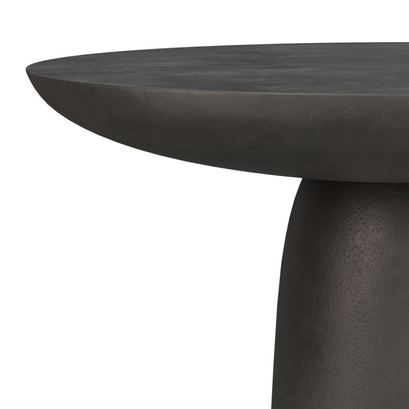 Alexa 30" Round Black Nickel Cast Aluminum Coffee Table