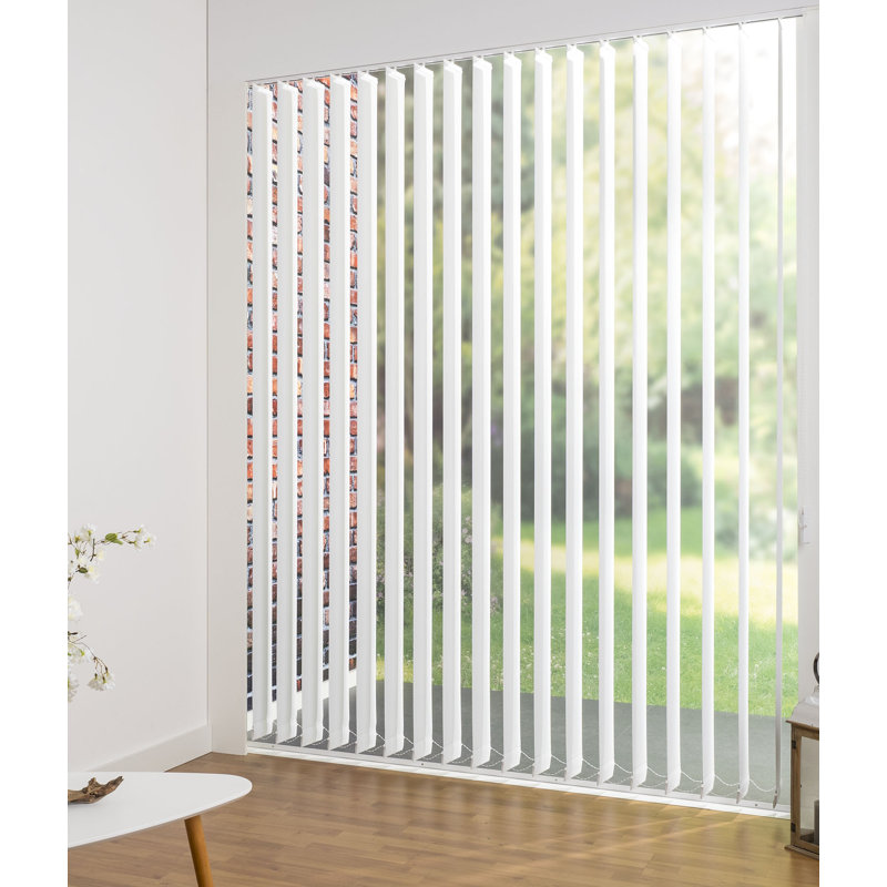 Blackout Vertical Blind, 200cm L x 180cm W, White, 12.7cm