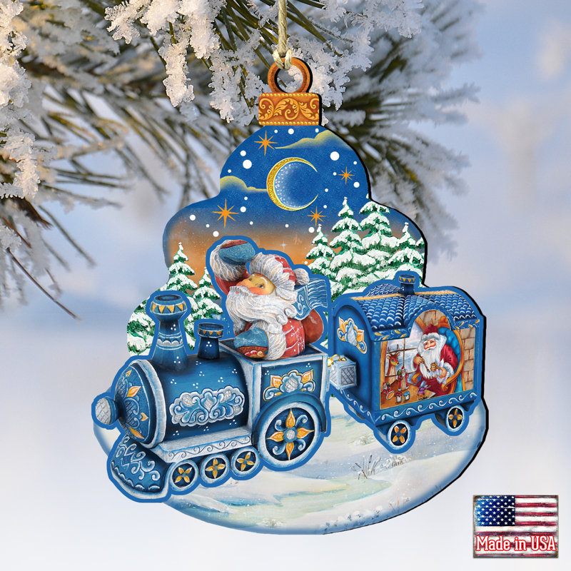 Porte-train de Noël, H 5,5 po x l 3,5 po x P 0,5 po