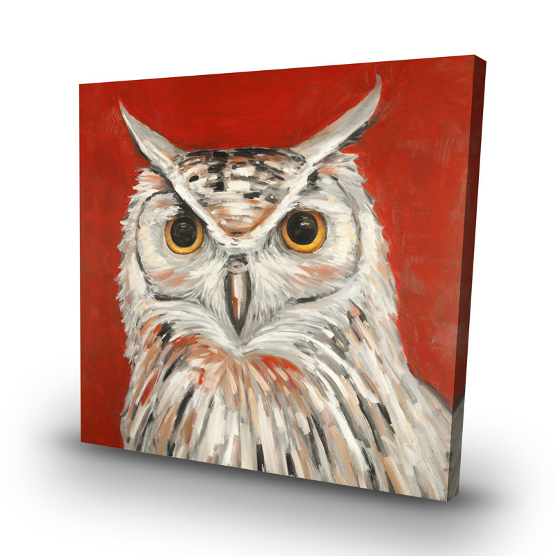 Colorful eagle owl - 32"x32" art on canvas