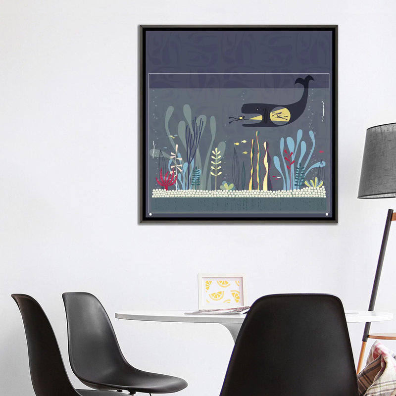 « The Fishtank » par Nic squirrell-impression, H 37 po x l 37 po x P 1,5 po, Toile avec cadre gris, Pas de tapis