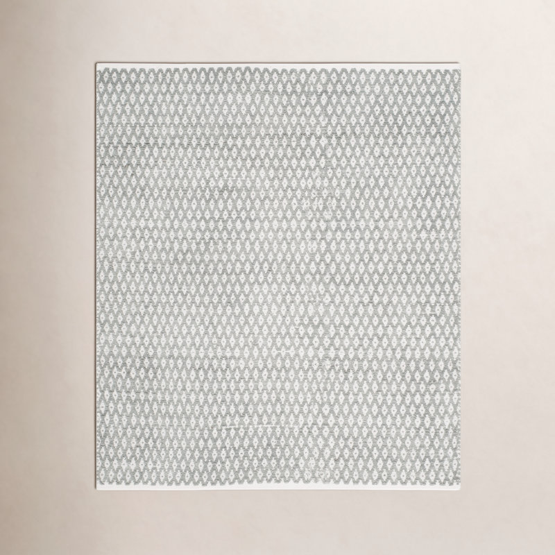 Evansdale Cotton Geometric Indoor Rug, Square 4'