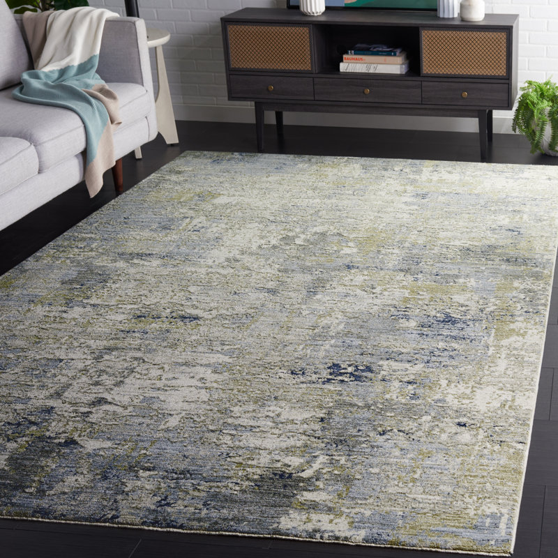 Mccuistion Treasure Performance Abstract Rug, Square 6'7"