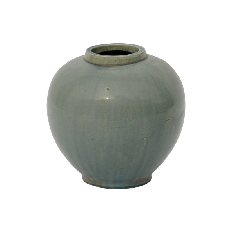 Mujtaba Handmade Ceramic Table Vase, 9"H x 8.6"W x 8.6"D