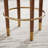 Modern Upholstered Bar Stool Without Backrest With Gold Ring Stirrups-1434673769