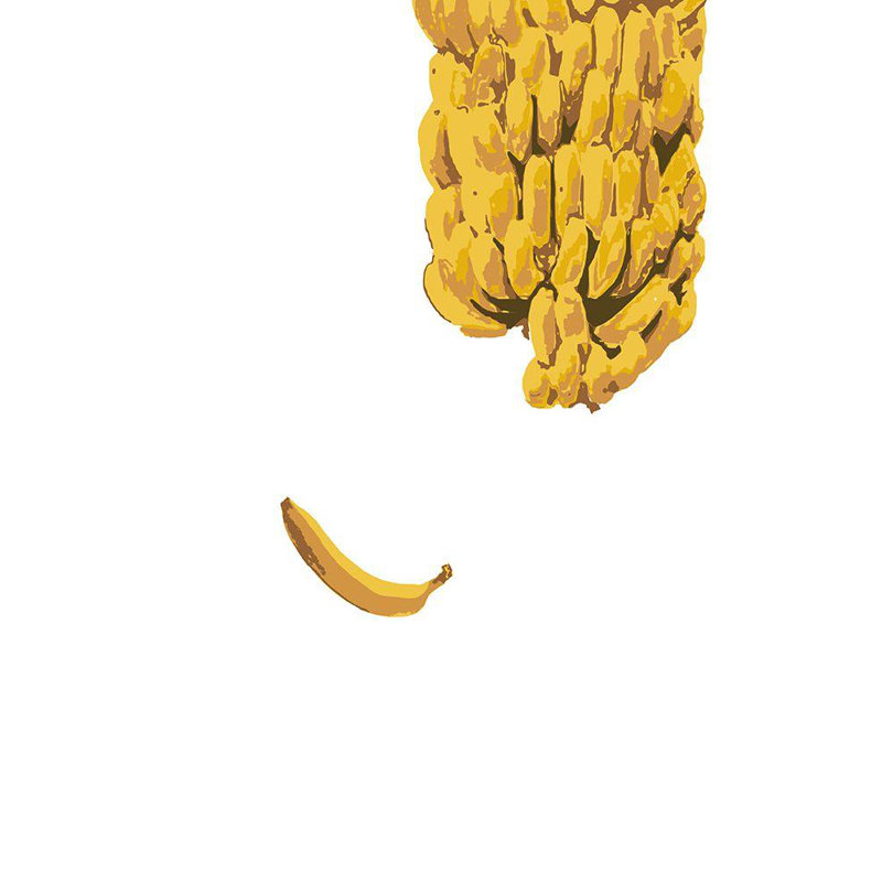 «Ivy Bronx 1x 1x Studio II», art sur toile tendue sous le titre: Bananes, H 48 po x l 35 po