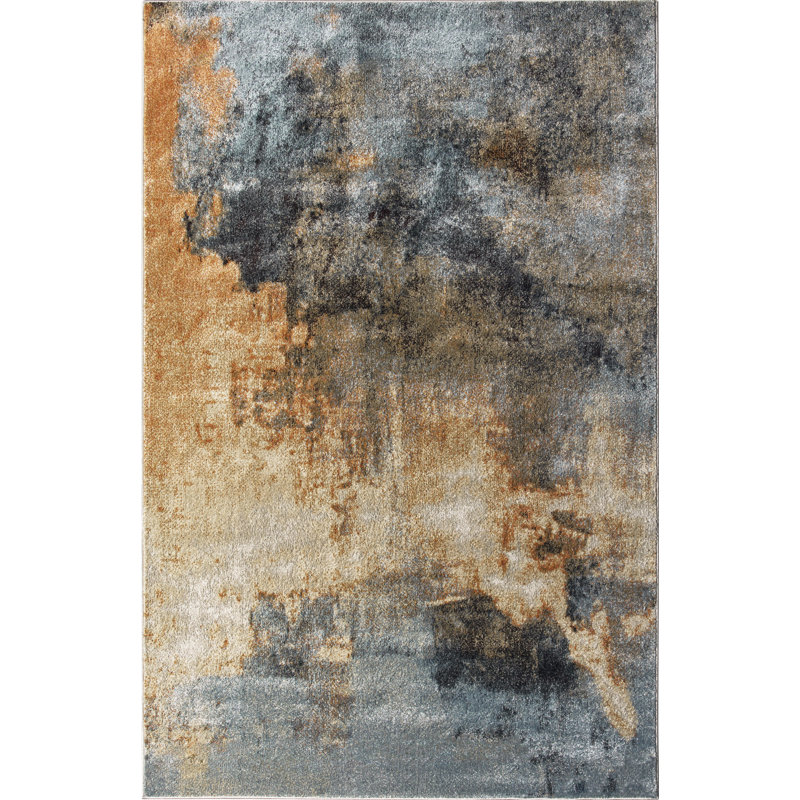Anstein Abstract Flat Weave Area Rug, Rectangle 200 x 290 cm