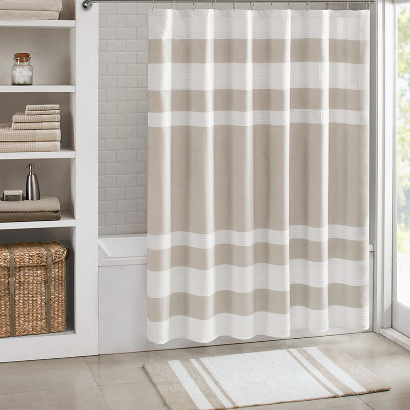 Tapis pour salle de bain réversible en coton Aaniyah, Taupe, L 24 po x L 72 po