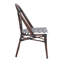 Chaise bistro tissée avec motif sans accoudoirs