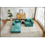 Canapé à compression, canapé-lit à plancher convertible avec structure fixe, causeuse modulaire sans os, aucun assemblage requis, tissu chenille pour le salon et la chambre à coucher-1801246479