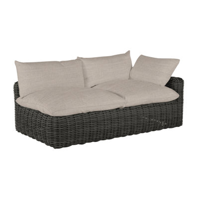 Montecito 75.25" Wide Outdoor Wicker Right Hand Facing Loveseat with Cushions