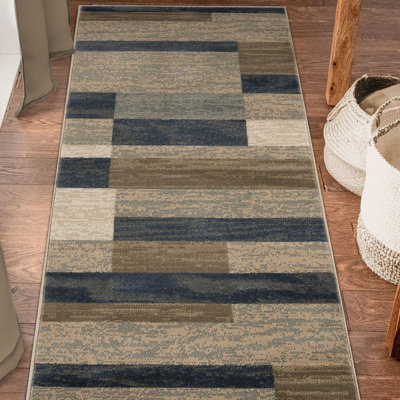 Tapis de couloir bleu marine 10 pi