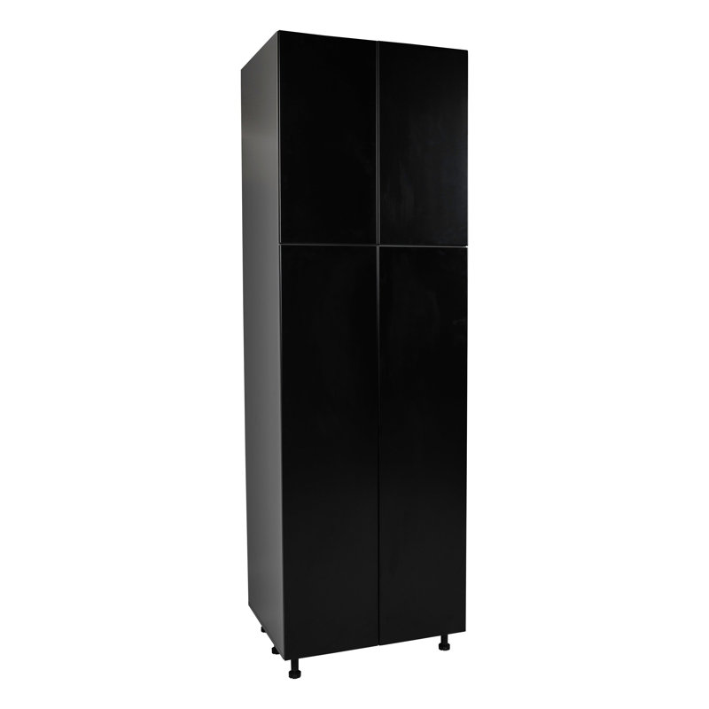 Cabitet ouvert en panneaux de particules l 24 po x P 24 po x H WALLKITCHENS , H 84 po x l 24 po, Noir mat