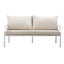 Ensemble de conversation d'extérieur 4 pièces en aluminium blanc avec coussins pour terrasse avec cadre antirouille et confort moelleux-700907650